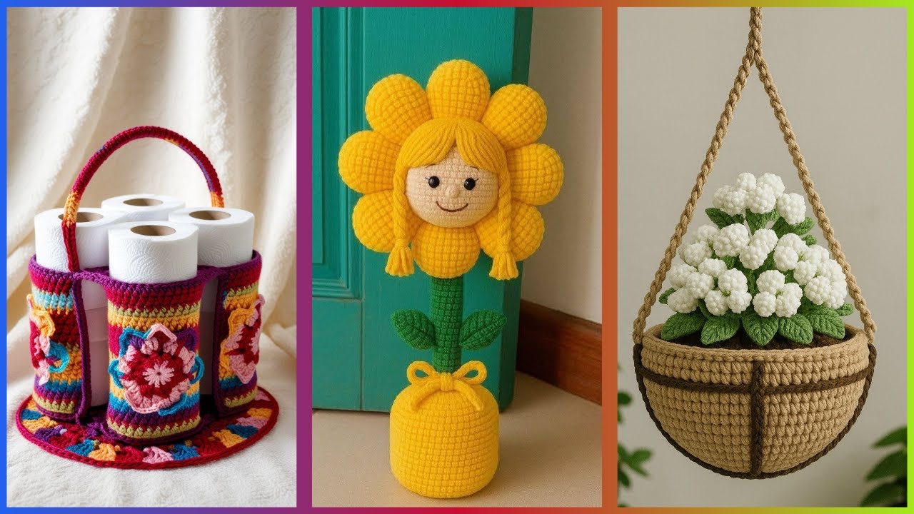 Beautiful Crochet Tutorials items & Home Decor ideas & Room Decoration ideas All Handmade