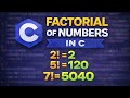 Factorial of Numbers in C | BCA | C Program to Find Factorial of Numbers