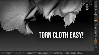 Torn Cloth & Ripped Fabric in Zbrush. Step by Step!