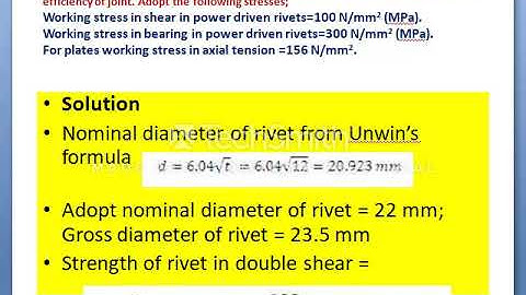 Design of Rivted Joints