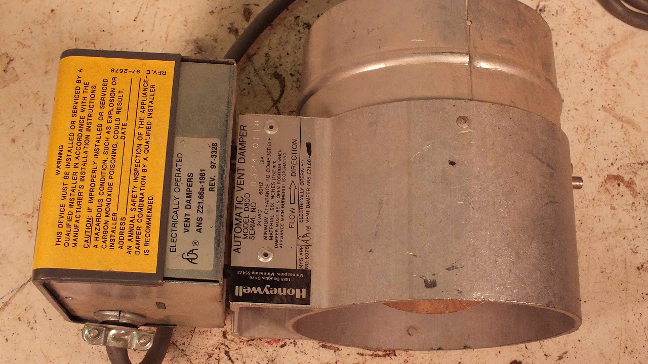 Honeywell 6" Automatic Vent Damper 412706020 6 inch Flue PEG EG Boiler