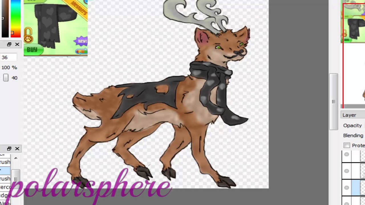 animal jam deer speedpaint (realistic) YouTube