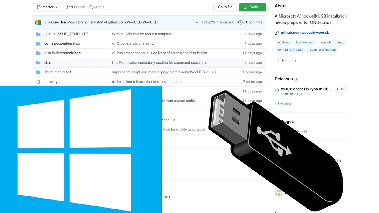 How to Create a Windows 10 Bootable USB on LInux