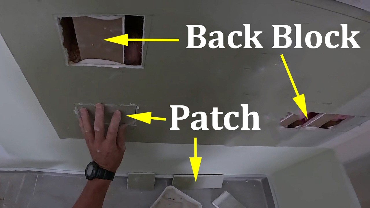 The NO TIMBER Plasterboard Patch - Back Block it! - YouTube