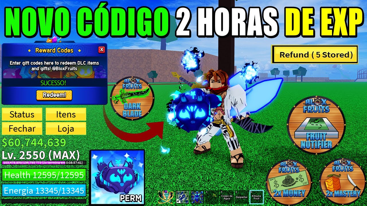 NOVOS CÓDIGOS!! BLOX FRUITS UPD 20 +FRUTA GRATIS + YORU +EXP 2X no ROBLOX BLOX  FRUITS (NEW CODES) 