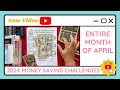 Cash Stuffing Money Saving Challenges for entire month of April - TracEy Monster Savings on Etsy