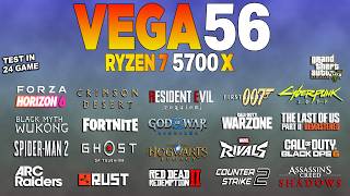RX VEGA 56 + Ryzen 7 5700x - Test in 24 Games 1080p | Current Performance