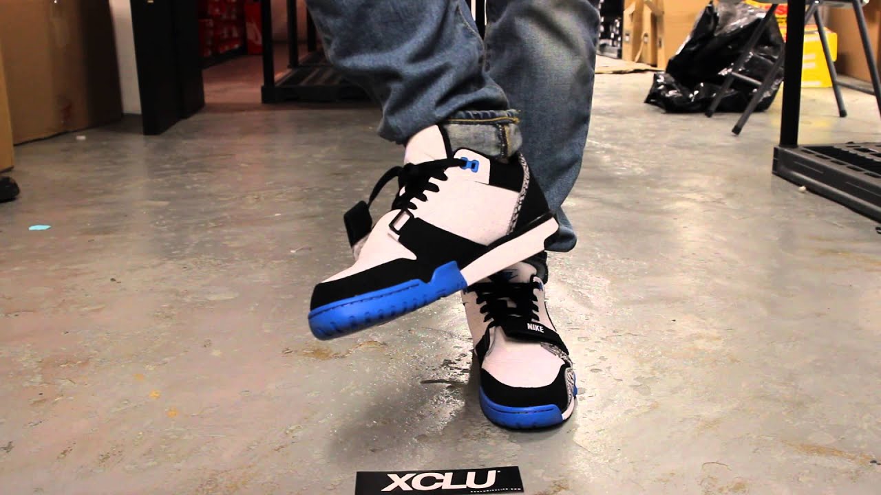 Caballo Múltiple dosis Nike Air Trainer 1 Low St "White-Black-Photo Blue" - On Feet Video @  Exclucity - YouTube