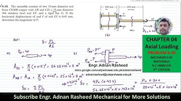 4-10 | Hoofdstuk 4 | Axiale belasting | Mechanica van materialen door R.C. Hibbeler 9e editie |