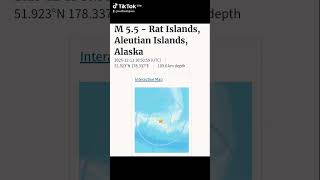 A Powerful 5.5 Magnitude Earthquake strikes the Aleutian Islands. Source USGS.  #Alaska #Earthquake