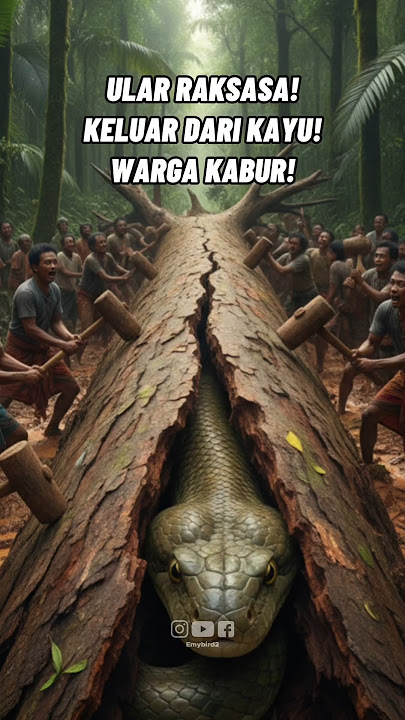 Warga Syok! Ular Raksasa Keluar dari Batang Kayu! 😱