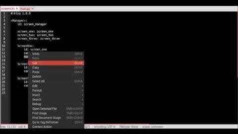 Kivy - How to set up Screens with ScreenManager