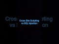 XSS vs SQL Injection