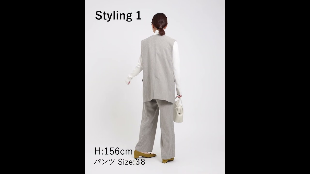 size SHORT/TALLあり］ツイードライク フレアパンツ -マシン  