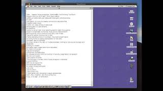 &quot;Covering&quot; Radiohead&#39;s Fitter Happier in SimpleText on a Mac OS 9 emulator.