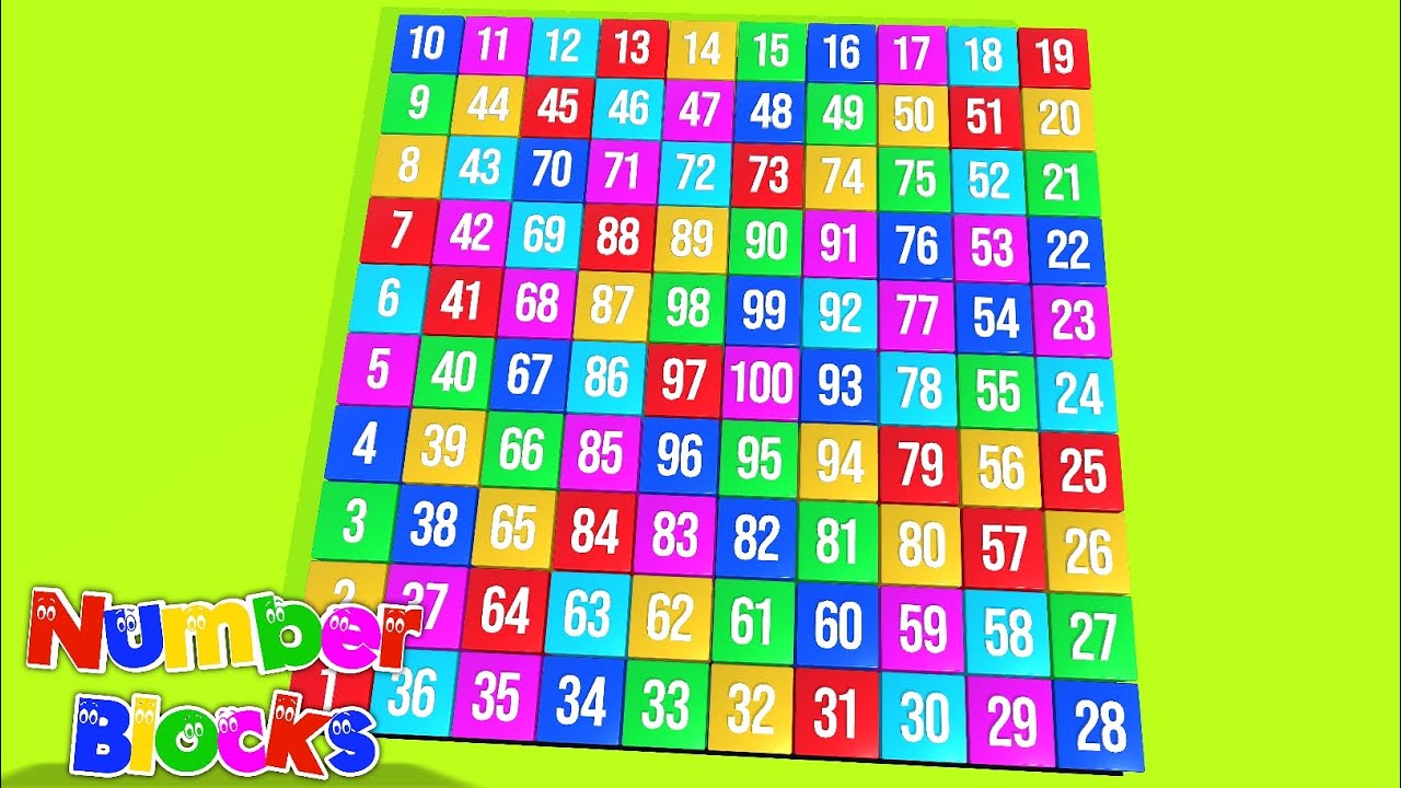 1 to 100 Number Song | Educational Video for Kids NUMBER BLOCKS - YouTube