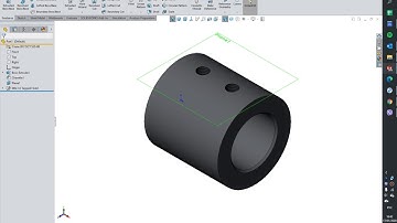 06 Резьбовые отверстия на цилиндрических поверхностях в SolidWorks