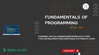 Fundamentals of Programming - Session 1