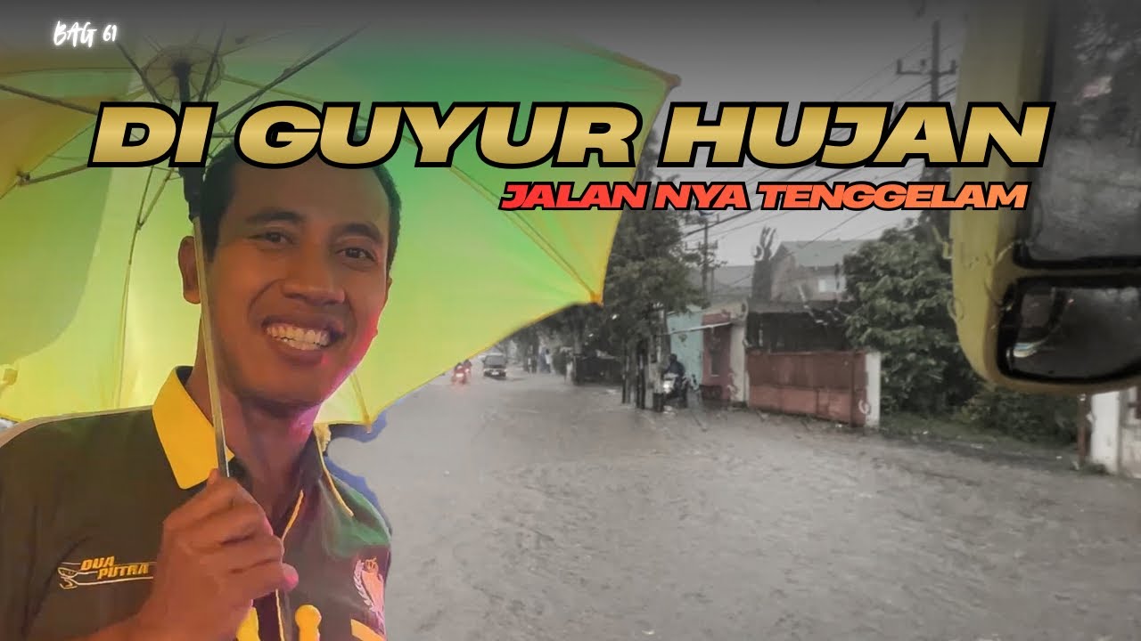 NGERI 😱JALAN NYA HILANG TERTUTUP AIR ‼️ sampai pembongkaran masih hujan‼️