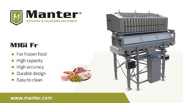 M16i Fr multihead weigher filling trays with shrimps