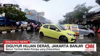 Situasi Terkini Banjir Jakarta Usai Diguyur Hujan Deras