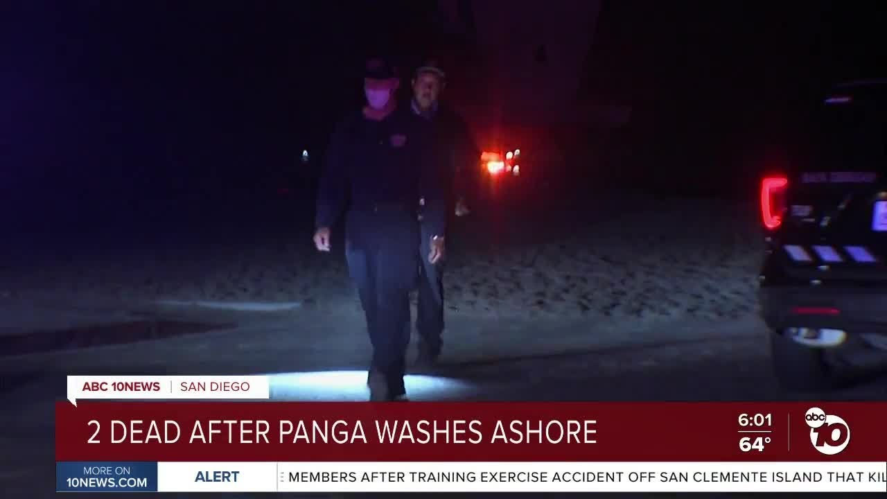 Two dead after boat washes ashore in Ocean Beach - YouTube