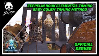 Zeppelin Builds - Rock Em Taming Zeppelin - Easy Rock Elemental Taming Ark Survival Ascended