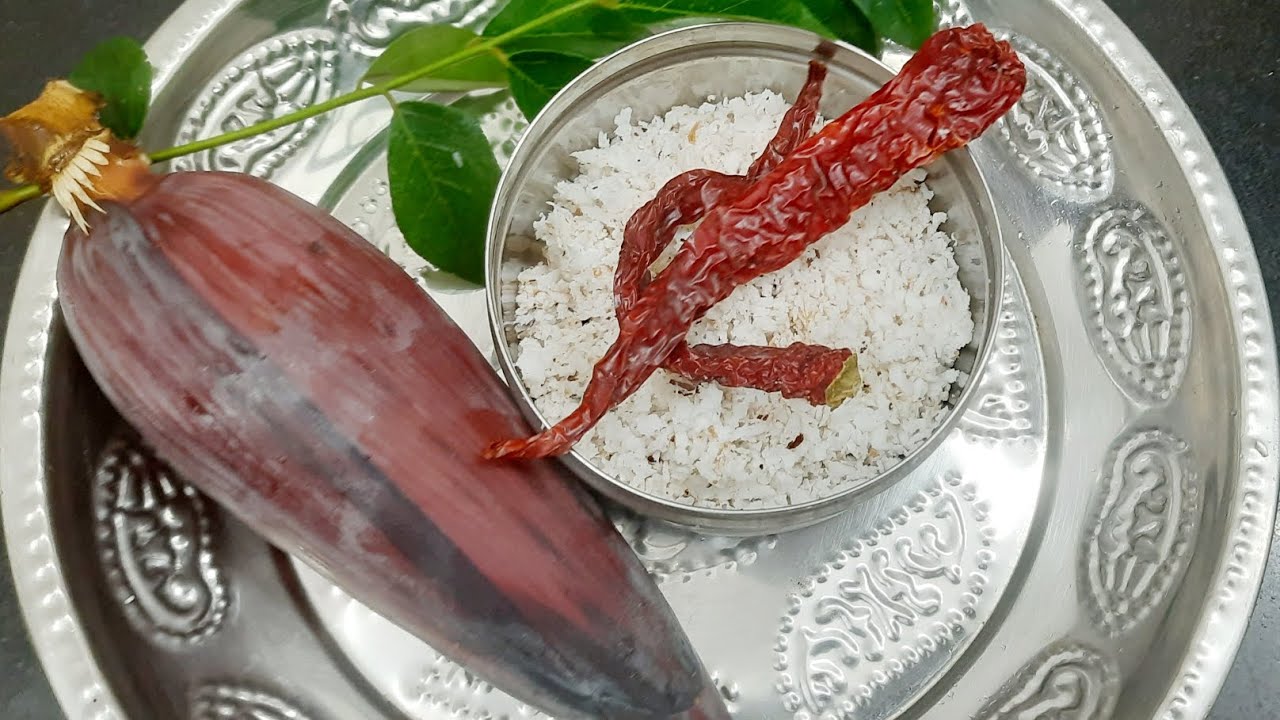 Mangalorean style Banana flower/Bale kundige Sukka 