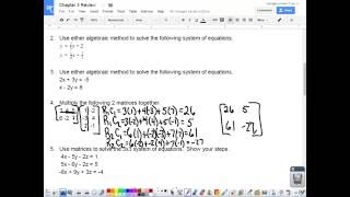 Algebra 2 Chapter 3 Review