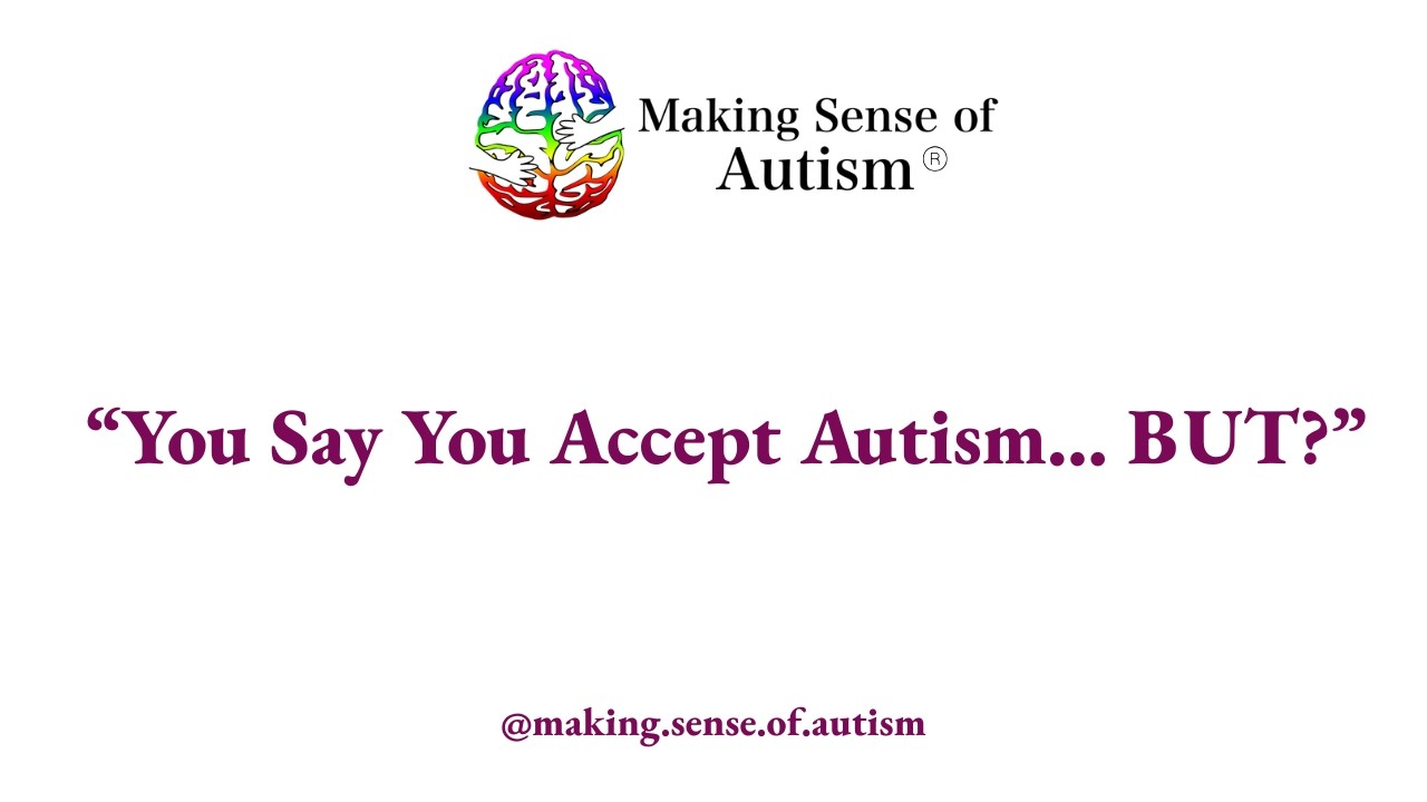 rainbow brain with arms wrapped around, Making sense of autism "you say you accept autism..but?"