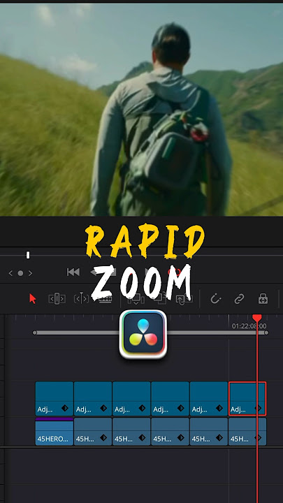 Rapid zoom effect in DaVinci Resolve