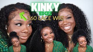 Realistic Kinky Edges | 360 GLUESS Lace Wig Ft. Ashimary Hair