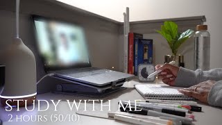 2-Hour Study With Me | Lofi + Rain 🌧 Pomodoro 50/10