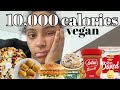 10,000 CALORIE CHALLENGE *vegan* GIRL VS FOOD