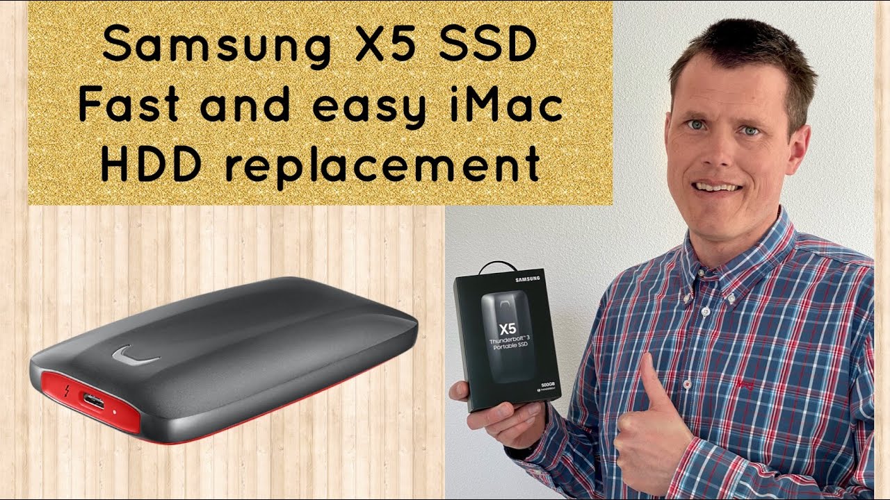 Get a super fast with the external Samsung X5 NVMe Thunderbolt 3 SSD without opening your iMac - YouTube