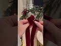 Christmas 🌲 How to tie a velvet bow 🎀, so easy!!!