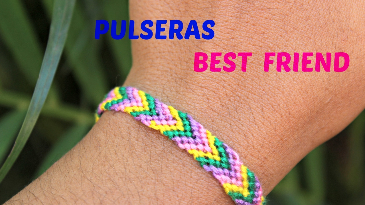 Como hacer pulseras de hilo encerado I Pulseras Best Friend I pulseras  faciles I MISS MUNDO ROSA 