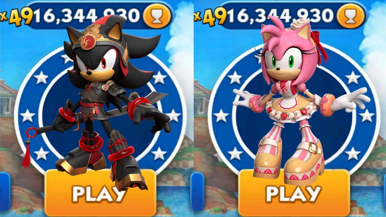Sonic Dash - warrior Shadow VS Dulce Amy _ Movie Sonic vs All Bosses ...
