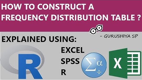 HOW TO CONSTRUCT A FREQUENCY DISTRIBUTION TABLE ?