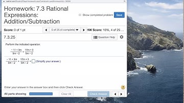Algebra 2 - Section 7.3 - Adding and Subtracting Rational Expressions (Part 1 of 3)