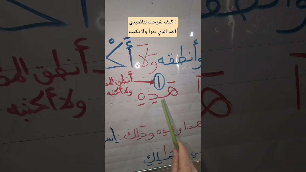 كيف شرحت لتلاميذ المد الذي يقرأ ولا يكتب