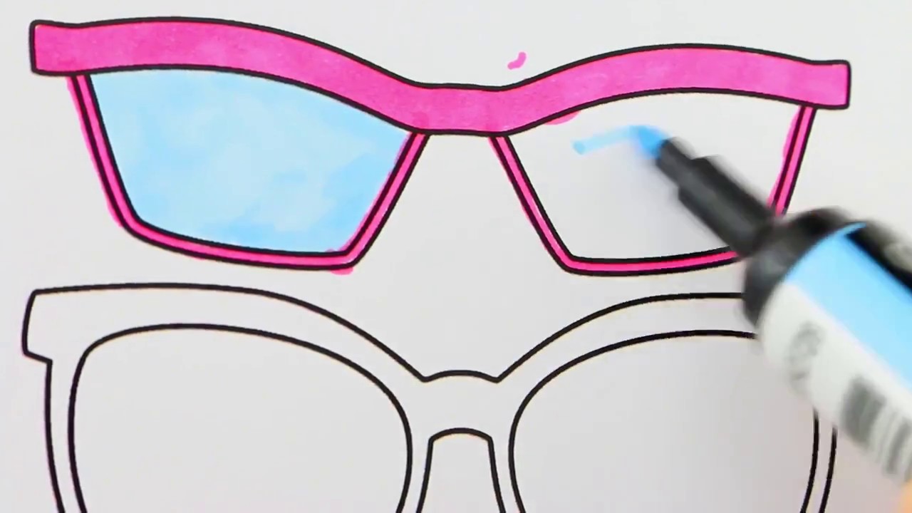 كيفية تلوين النظارات بالألوان الجميلة للأطفال Youtube