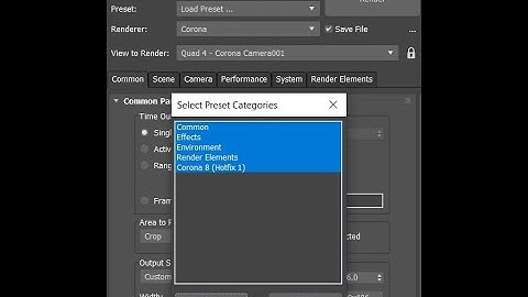 How to Save and Load Render Settings Preset in 3ds Max