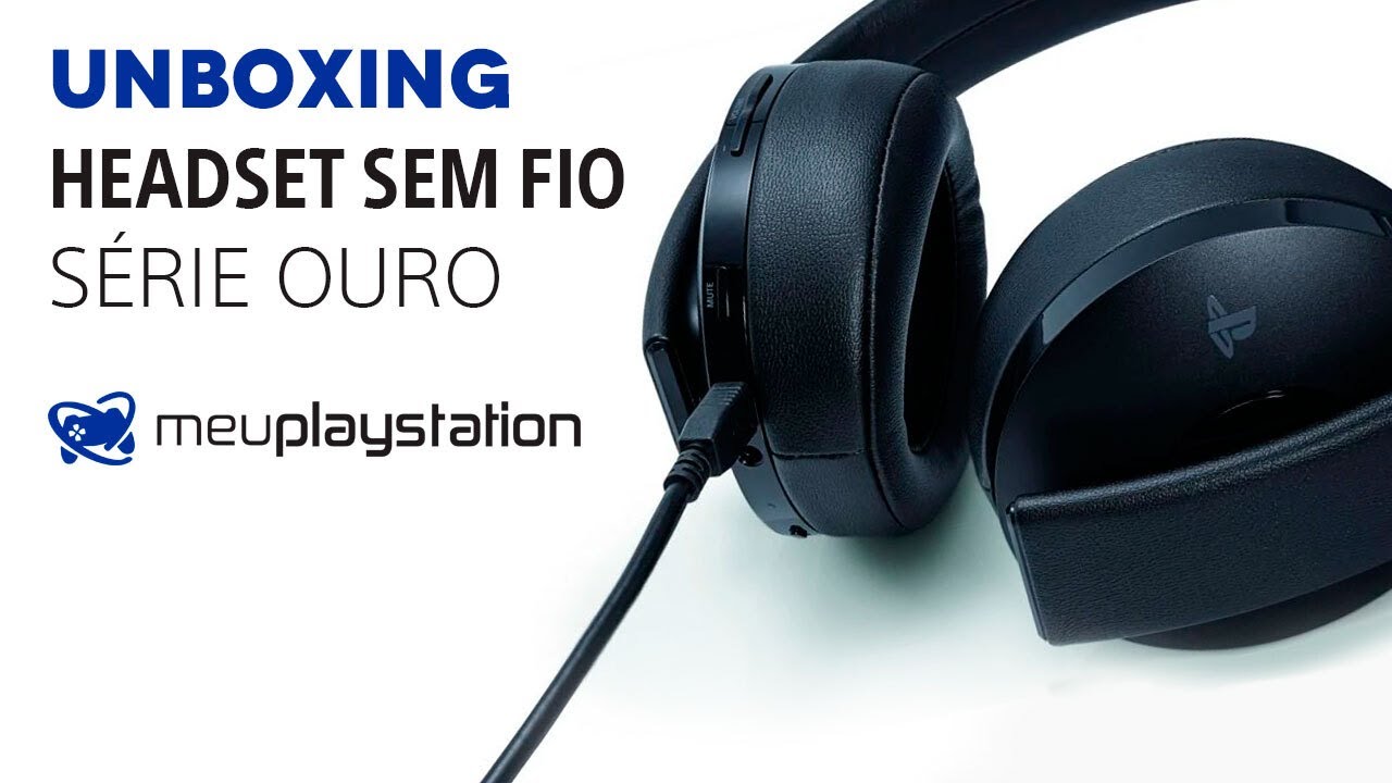 Unboxing do HEADSET SEM FIO série ouro da PlayStation - YouTube