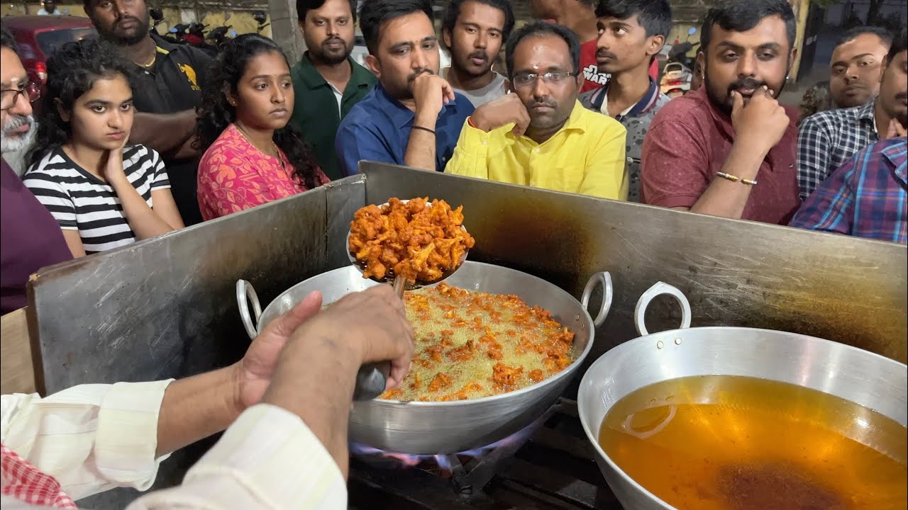 Most Crowded Gobi Manchurian Stall in Mysore Indian Street Food YouTube