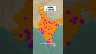 Which Country Has the Most Million+ Cities ? 😲 | Shocking Truth! | #GeoFlow #maps #geography