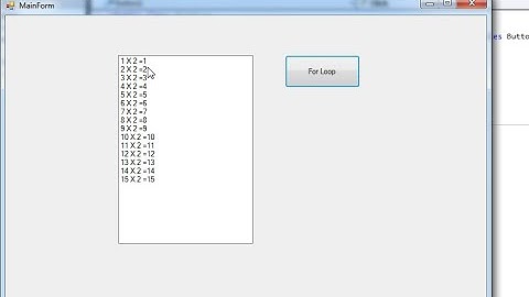 For Next Loop in Vb net