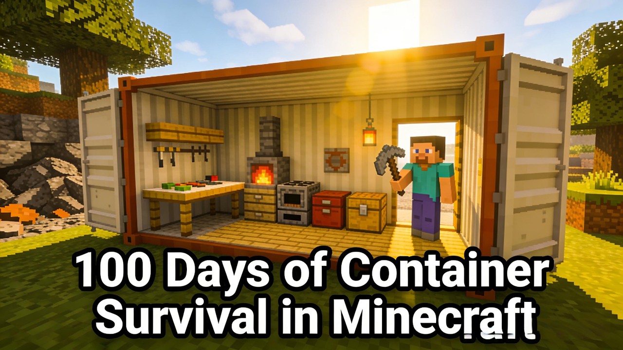 Minecraft: 100 Days in a Container Survival ！ | Minecraft | Animation