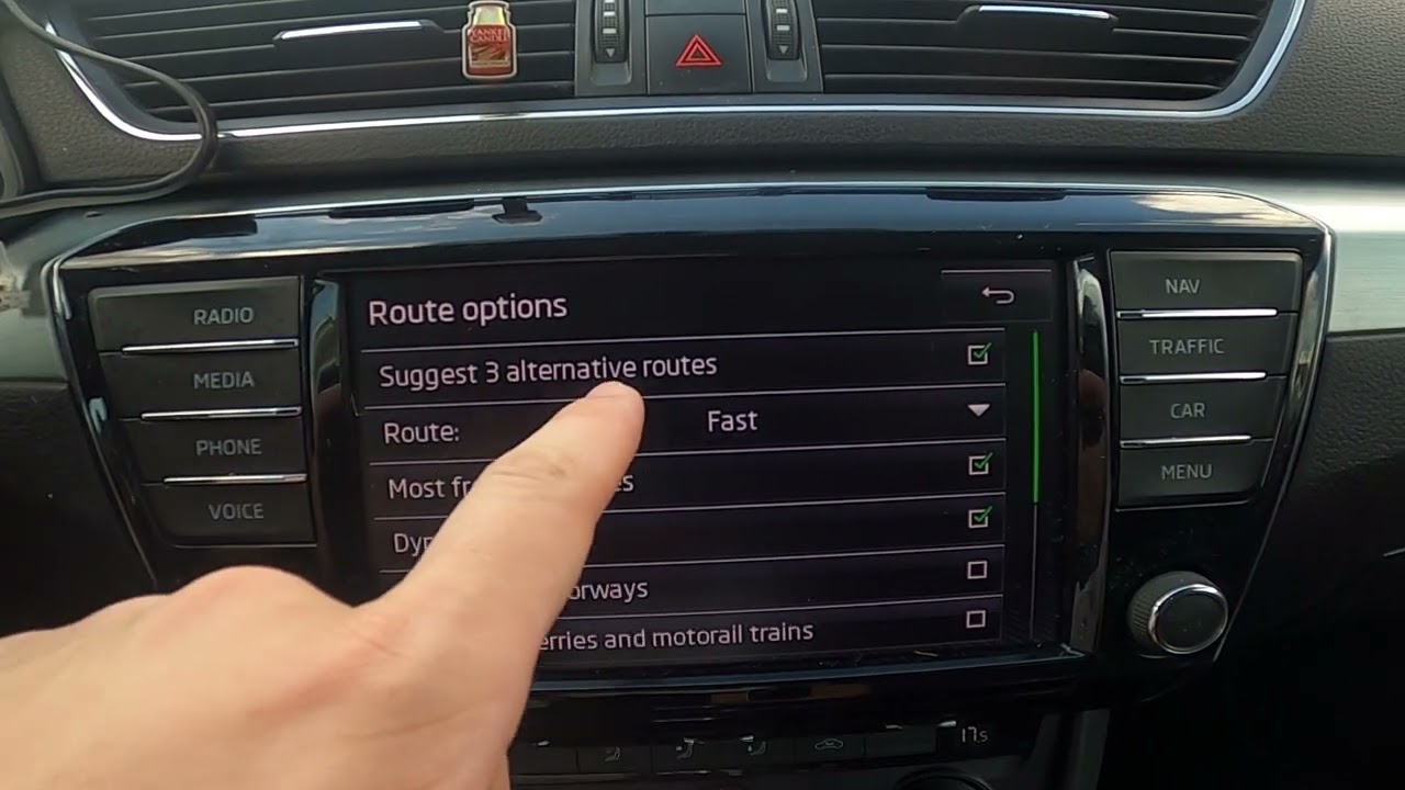 How To Change Route Preferences In Skoda Superb III 2015 Now how-to-change-route-preferences-in-skoda-superb-iii-2015-now