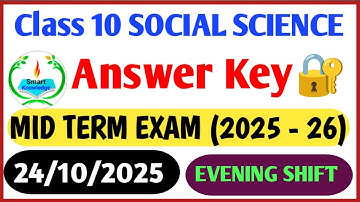 Class 10 socialscience  answer key 2025-26(Evening shift)socialscience  paper solution 2025/midterm